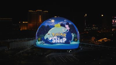 Pokémon Sleep aparece en la esfera de Las Vegas