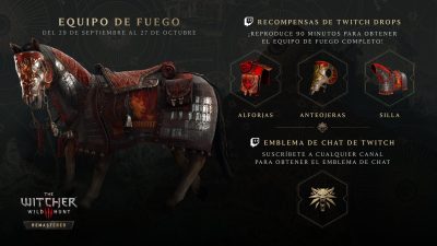 The Witcher 3 Remastered regala un nuevo set para Sardinilla por ver 90 minutos de Twitch